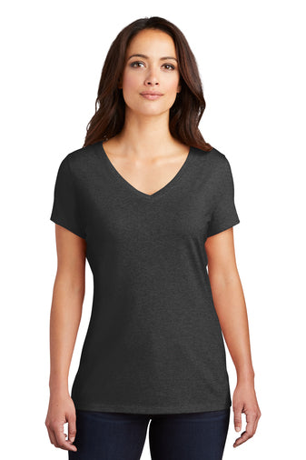 C21 Women's We Are Local 50/25/25 poly/combed ring spun cotton/rayon V-NECK