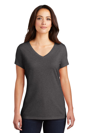 C21 Women's We Are Local 50/25/25 poly/combed ring spun cotton/rayon V-NECK