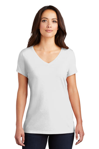 C21 Women's We Are Local 50/25/25 poly/combed ring spun cotton/rayon V-NECK