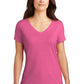 C21 Women's We Are Local 50/25/25 poly/combed ring spun cotton/rayon V-NECK